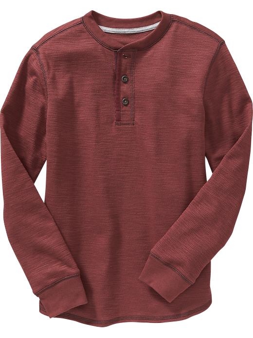 View large product image 1 of 1. Boys Textured Henley