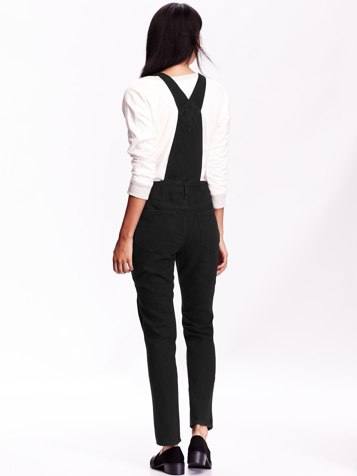 Old navy black women's sales overalls