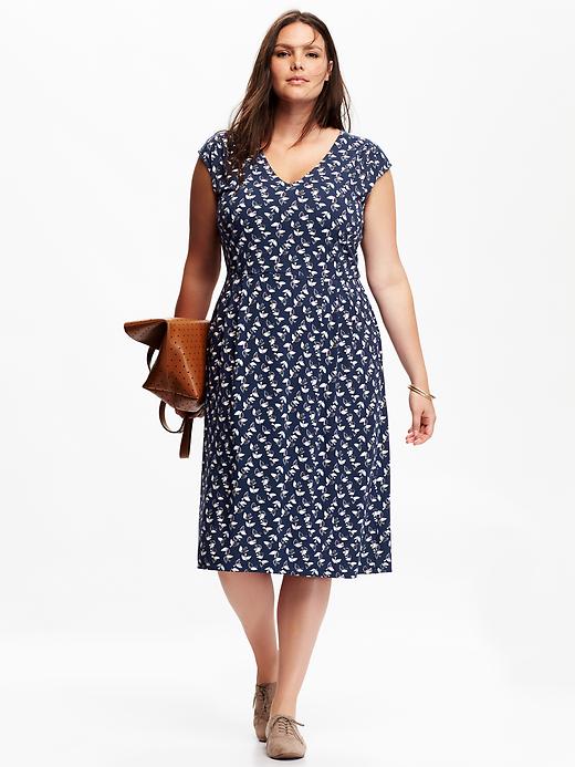 Jersey Midi Plus-Size Dress | Old Navy