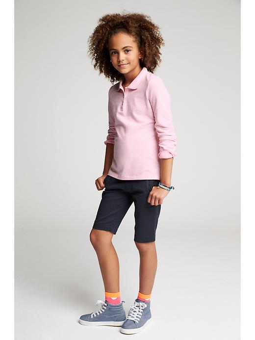 View large product image 1 of 2. Uniform Long-Sleeve Polo for Girls