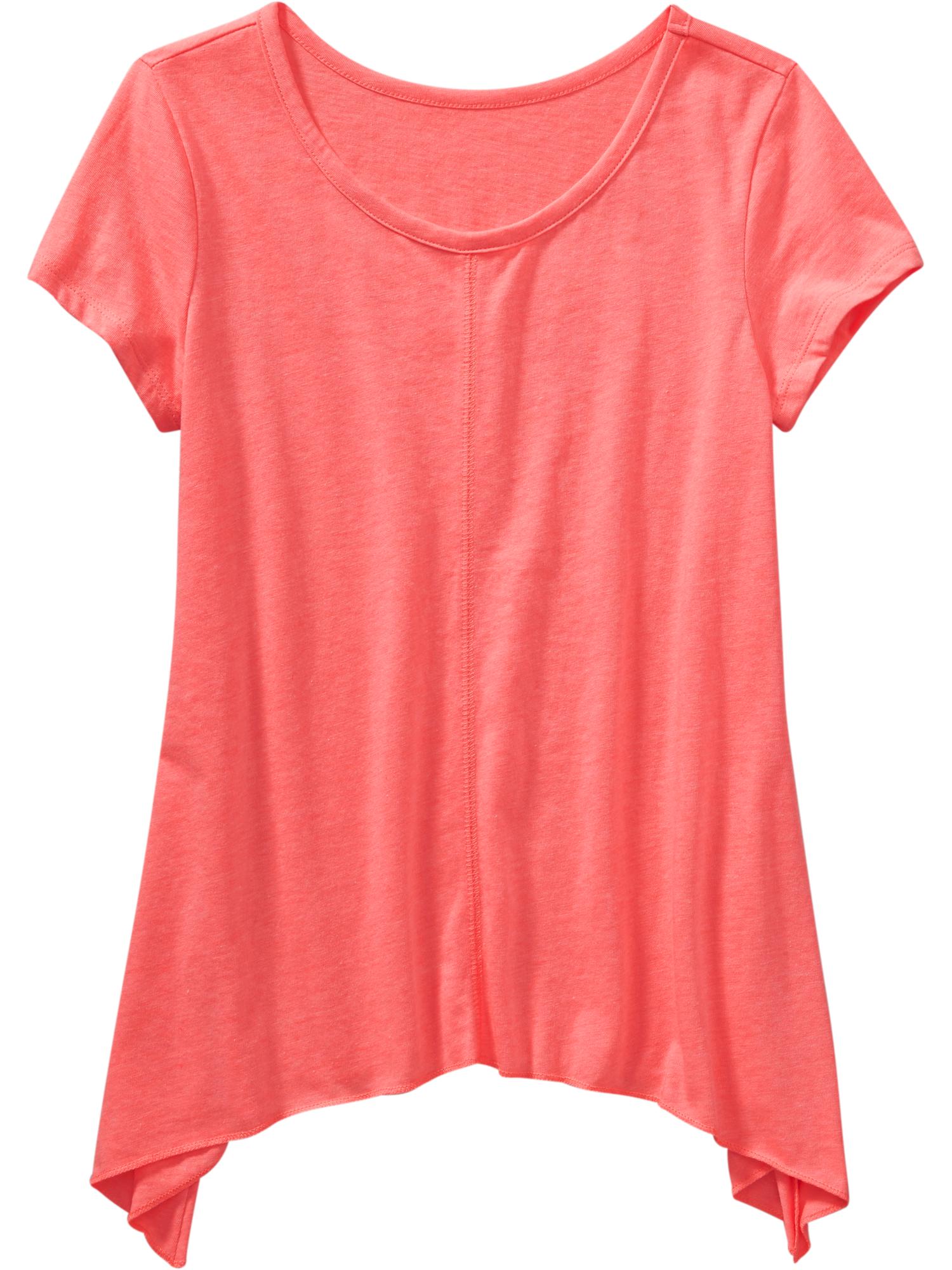 Girls Handkerchief-Hem Tees | Old Navy