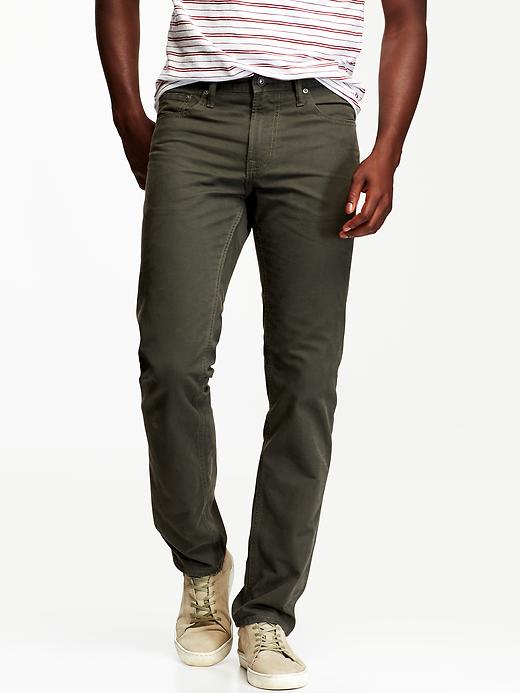 View large product image 1 of 2. 5-Pocket Slim Canvas Pants