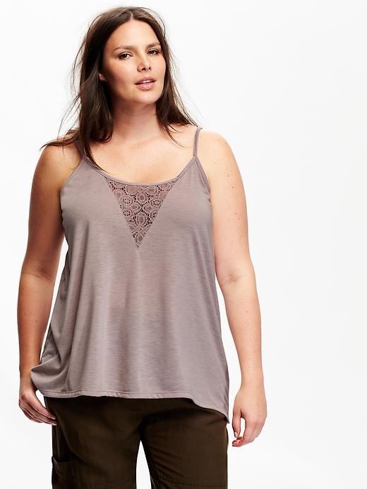 View large product image 1 of 2. Lace-Trim Plus-Size Cami