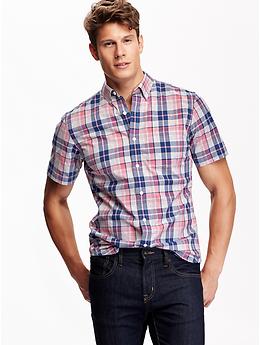 Main product image: Slim-Fit Classic Plaid Shirt