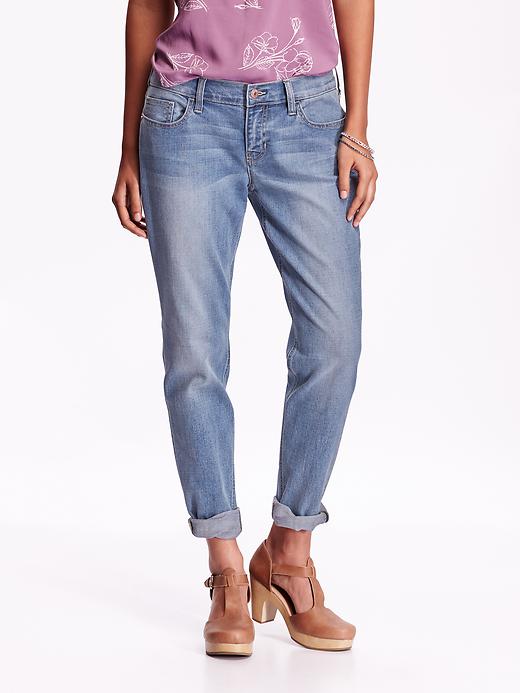 View large product image 1 of 3. Boyfriend Skinny Ankle Jeans