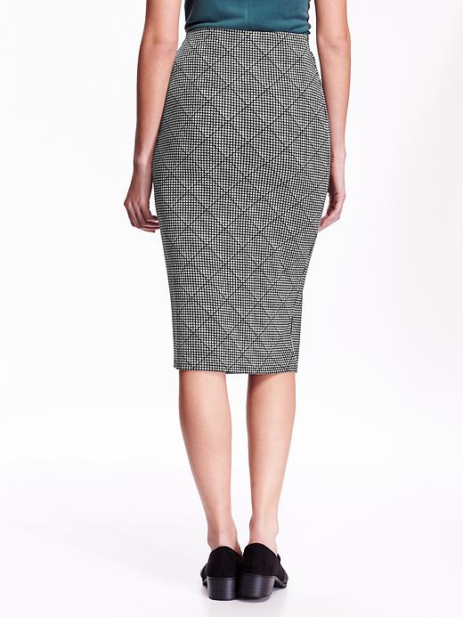 View large product image 2 of 2. Patterned Midi Pencil Skirt