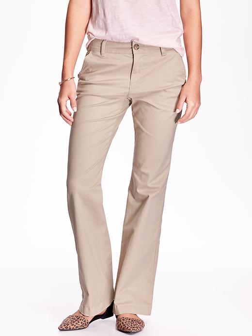 View large product image 1 of 2. Flared Khakis for Women