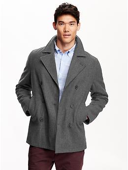 Mens black hot sale peacoat old navy