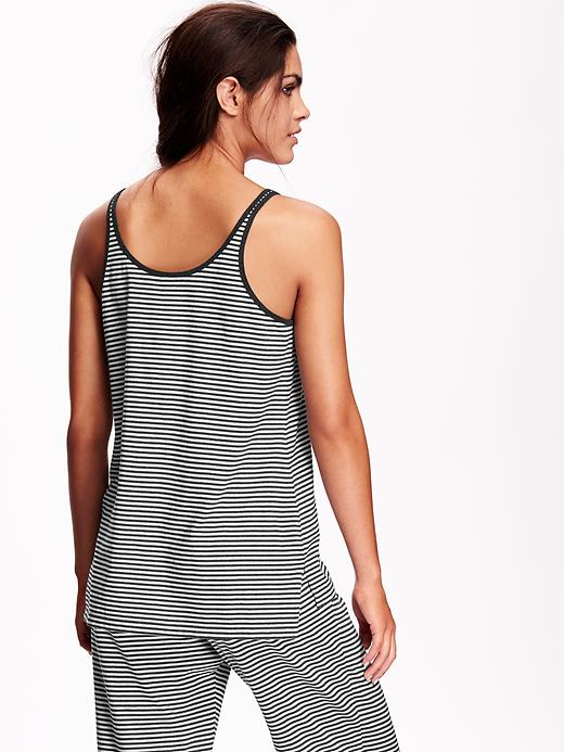 View large product image 2 of 2. Striped Jersey Lounge Tank