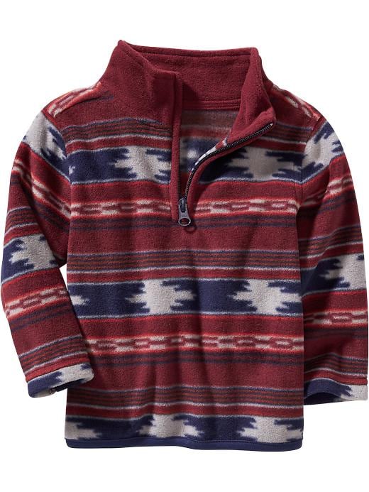 View large product image 1 of 1. Patterned Half-Zip Pullover for Baby