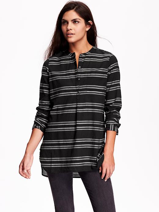 View large product image 1 of 2. Striped Tunic Pullover