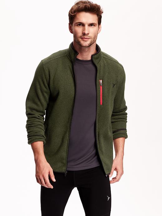 View large product image 1 of 1. Men's Sweater-Fleece Jacket