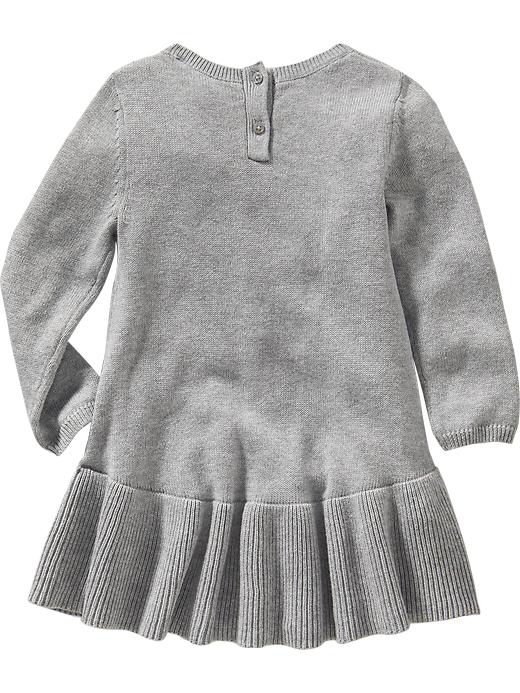 View large product image 2 of 2. Peplum-Hem Sweater Dress for Baby