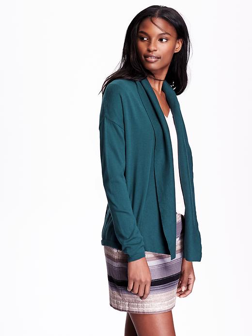 View large product image 1 of 1. Open-Front Cocoon Cardigan