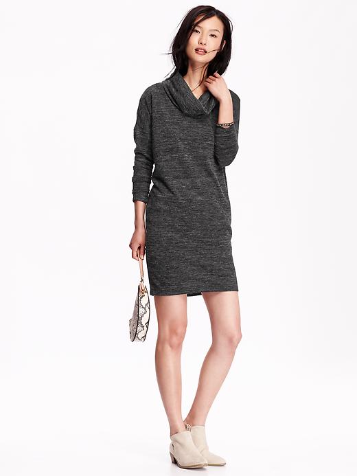 View large product image 1 of 2. Cowl-Neck Sweater Dress