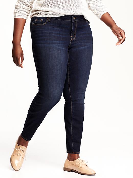 View large product image 1 of 2. Women's Plus Mid-Rise Rockstar Jeans