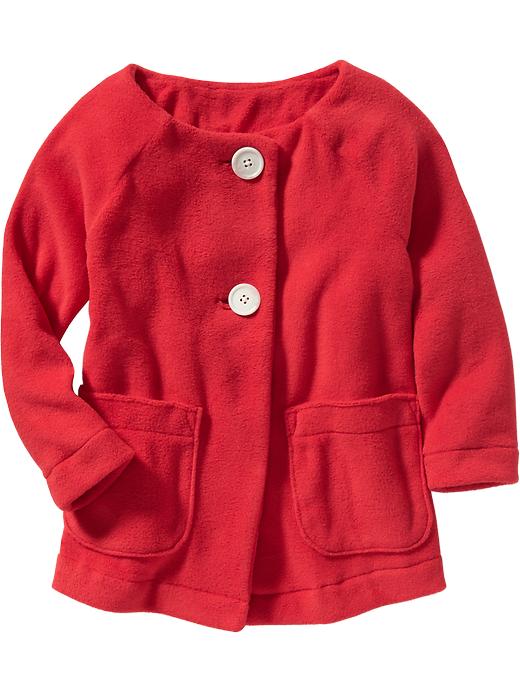 View large product image 1 of 1. Collarless Micro Fleece Coat for Baby