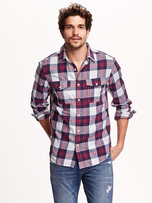 View large product image 1 of 3. Regular-Fit Plaid Flannel Shirt