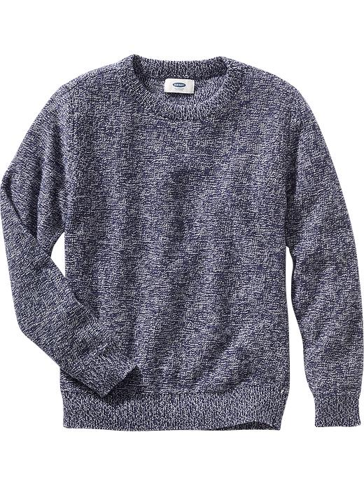 View large product image 1 of 2. Boys Marled Crew-Neck Sweater