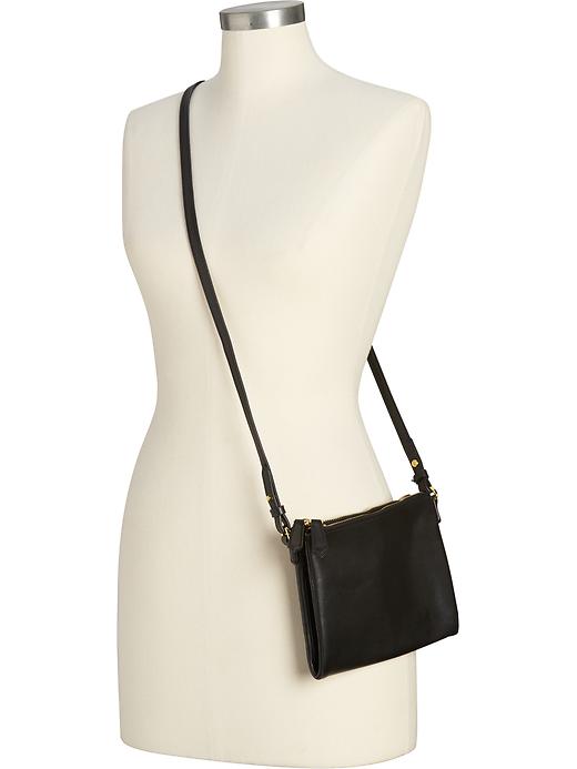 View large product image 2 of 2. Dual-Zip Crossbody Bag for Women