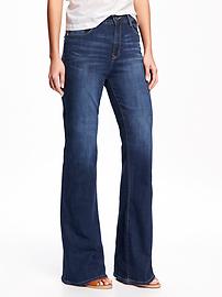 High-Waisted Eco-Friendly Vintage Flare Jeans For Women