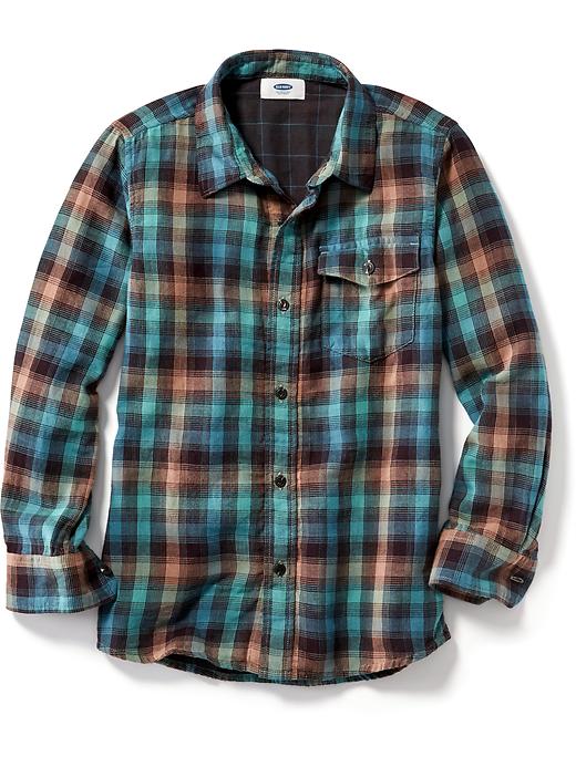 Plaid DoubleWeave Shirt Old Navy
