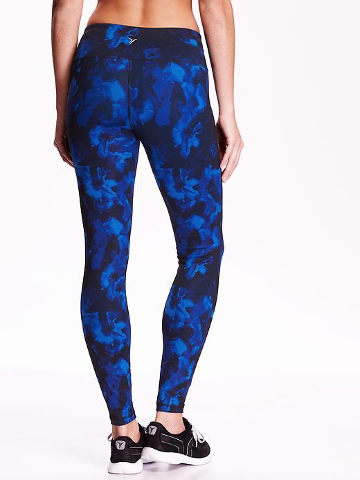 View large product image 2 of 2. Mid-Rise Printed Compression Leggings for Women