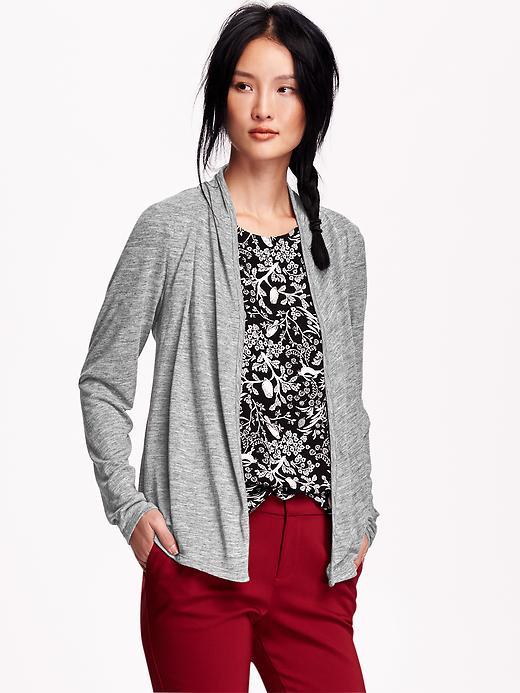 View large product image 1 of 2. Open-Front Cardigan