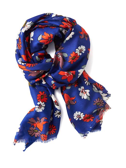 View large product image 1 of 1. Floral Gauze Scarf