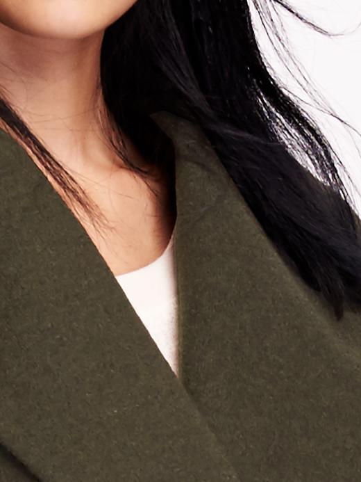 Image number 4 showing, Belted Wool-Blend Wrap Coat