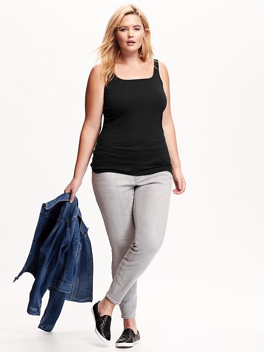 Image number 3 showing, Jersey-Stretch Plus-Size Cami Tank