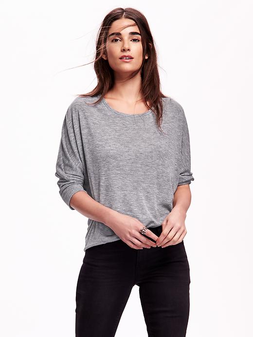 Image number 1 showing, Women's Sweater-Knit Cocoon Top