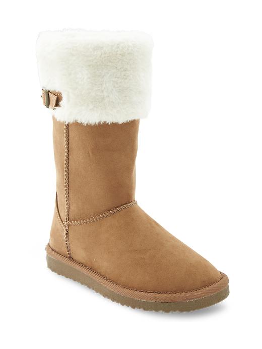 View large product image 1 of 5. Furry Sueded Boots for Girls
