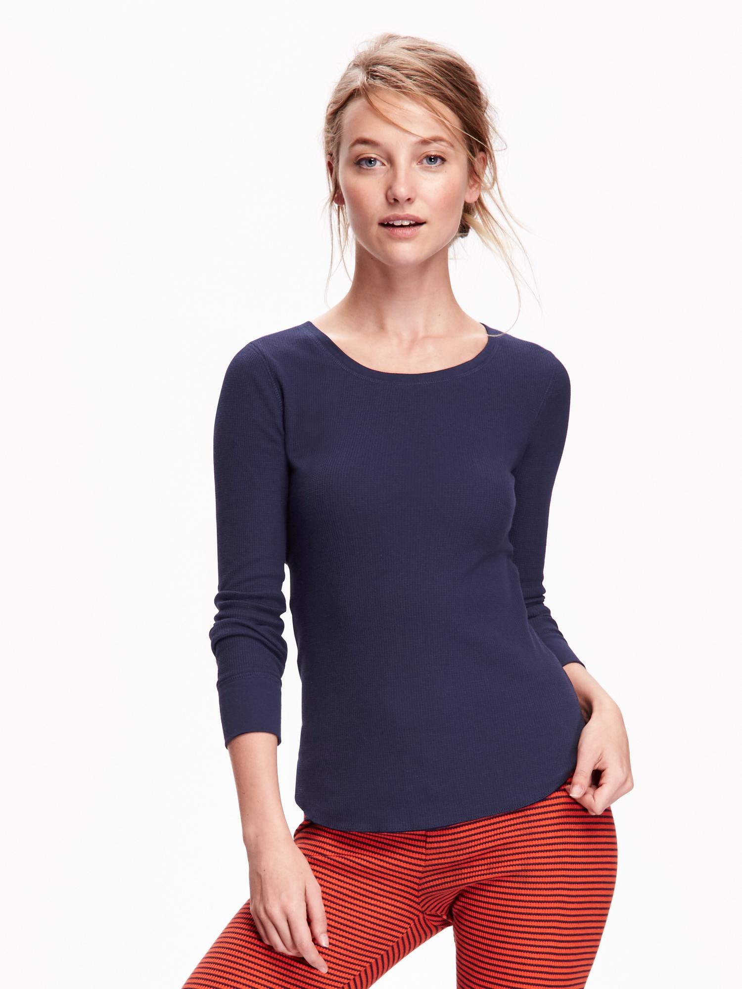 Indefinite Hiring Reverberation Thermal Crew-Neck Tee for Women | Old Navy