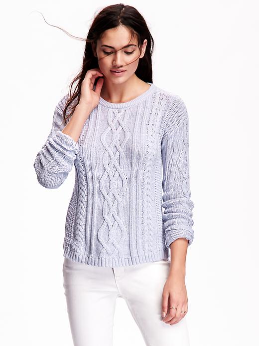 View large product image 1 of 1. Women's Cable-Knit Sweater