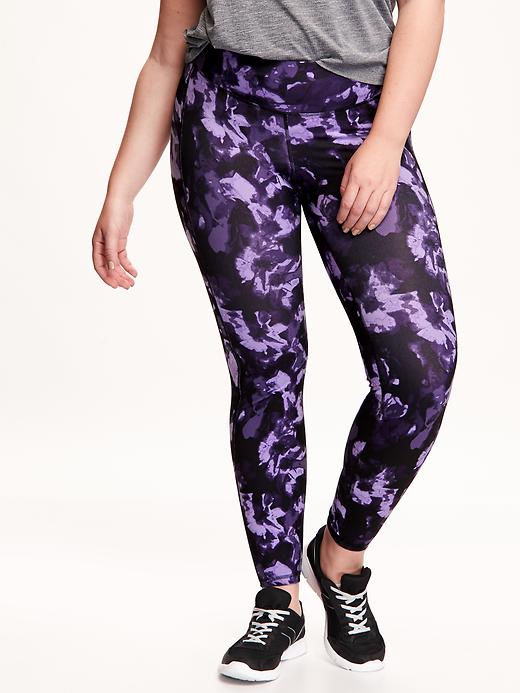 View large product image 1 of 2. Patterned Compression Plus-Size Leggings