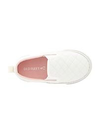 View large product image 4 of 5. Faux-Leather Quilted Slip-On Sneaker For Toddler