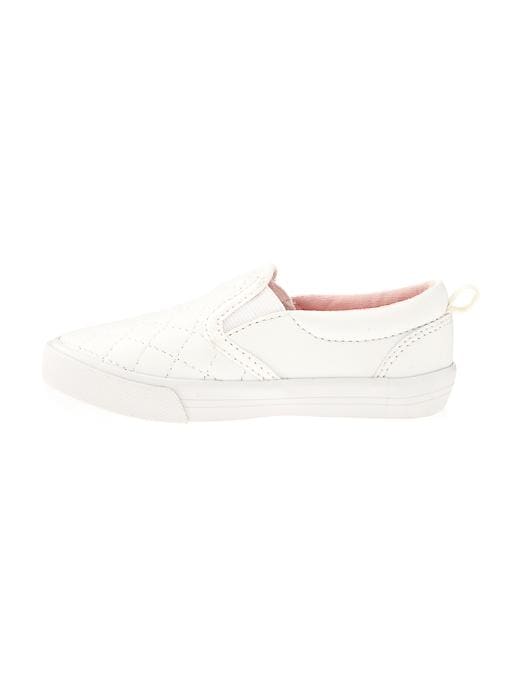 View large product image 2 of 5. Faux-Leather Quilted Slip-On Sneaker For Toddler