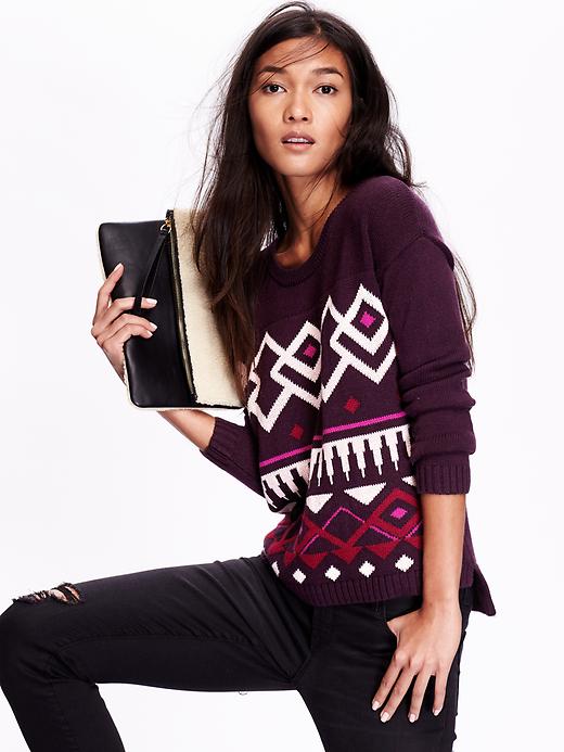 Image number 4 showing, Women's Geo-Patterned Sweater