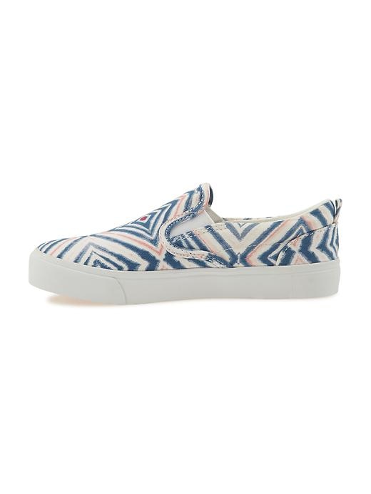 View large product image 2 of 5. Geometric-Print Canvas Slip-Ons for Girls