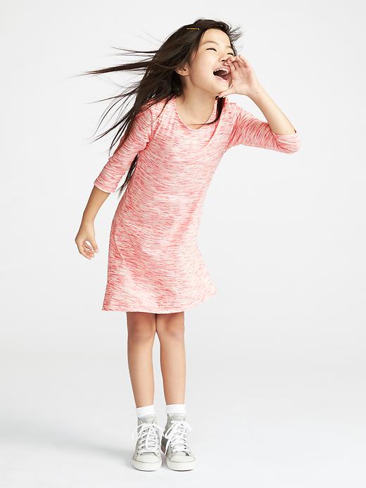 View large product image 1 of 2. Girls Hi-Lo Jersey Swing Dress