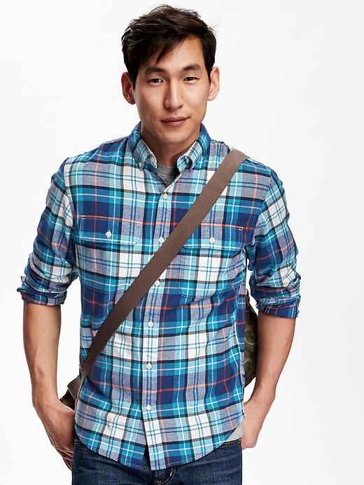 Image number 4 showing, Men's Slim-Fit Plaid Flannel Shirt