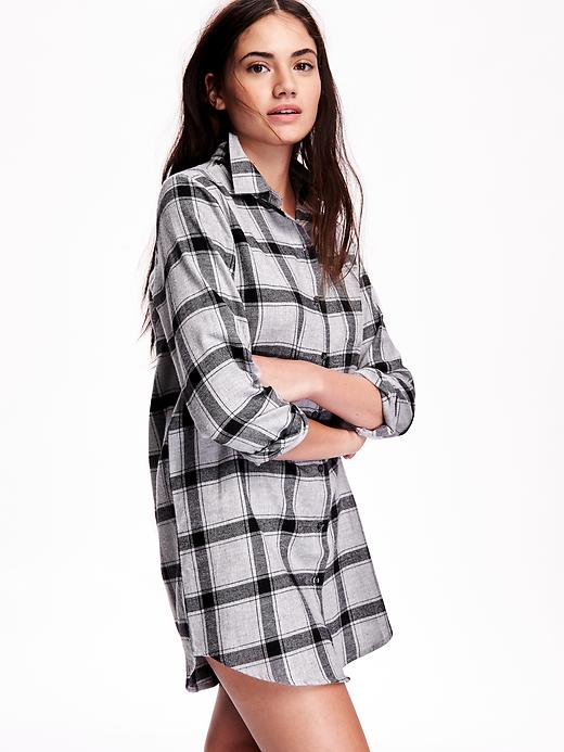 Image number 4 showing, Plaid Flannel Nightshirt