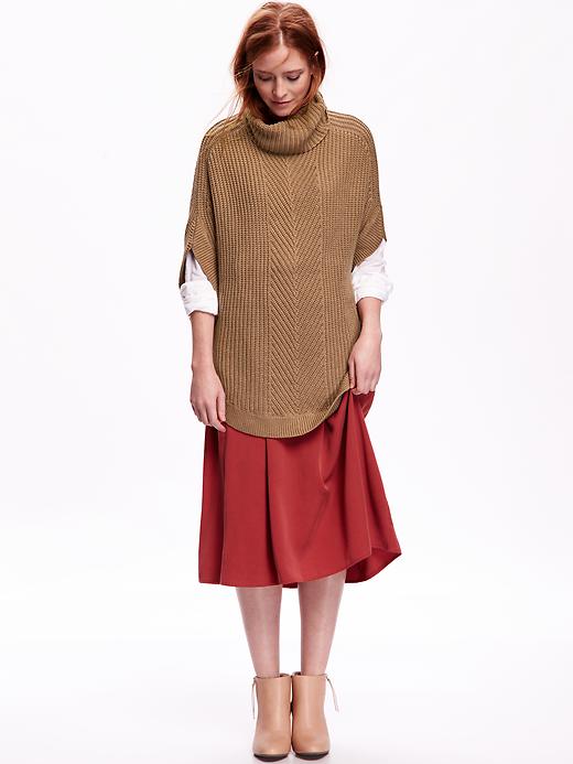 Image number 3 showing, Women's Funnel-Neck Poncho