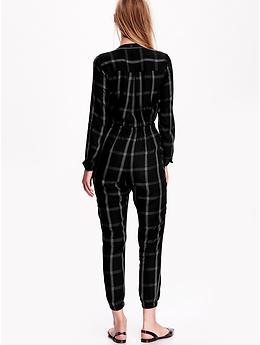 Image number 2 showing, Plaid Drawstring Jumpsuit for Women
