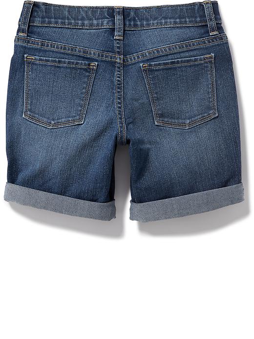 View large product image 2 of 3. Denim Midi Shorts for Girls