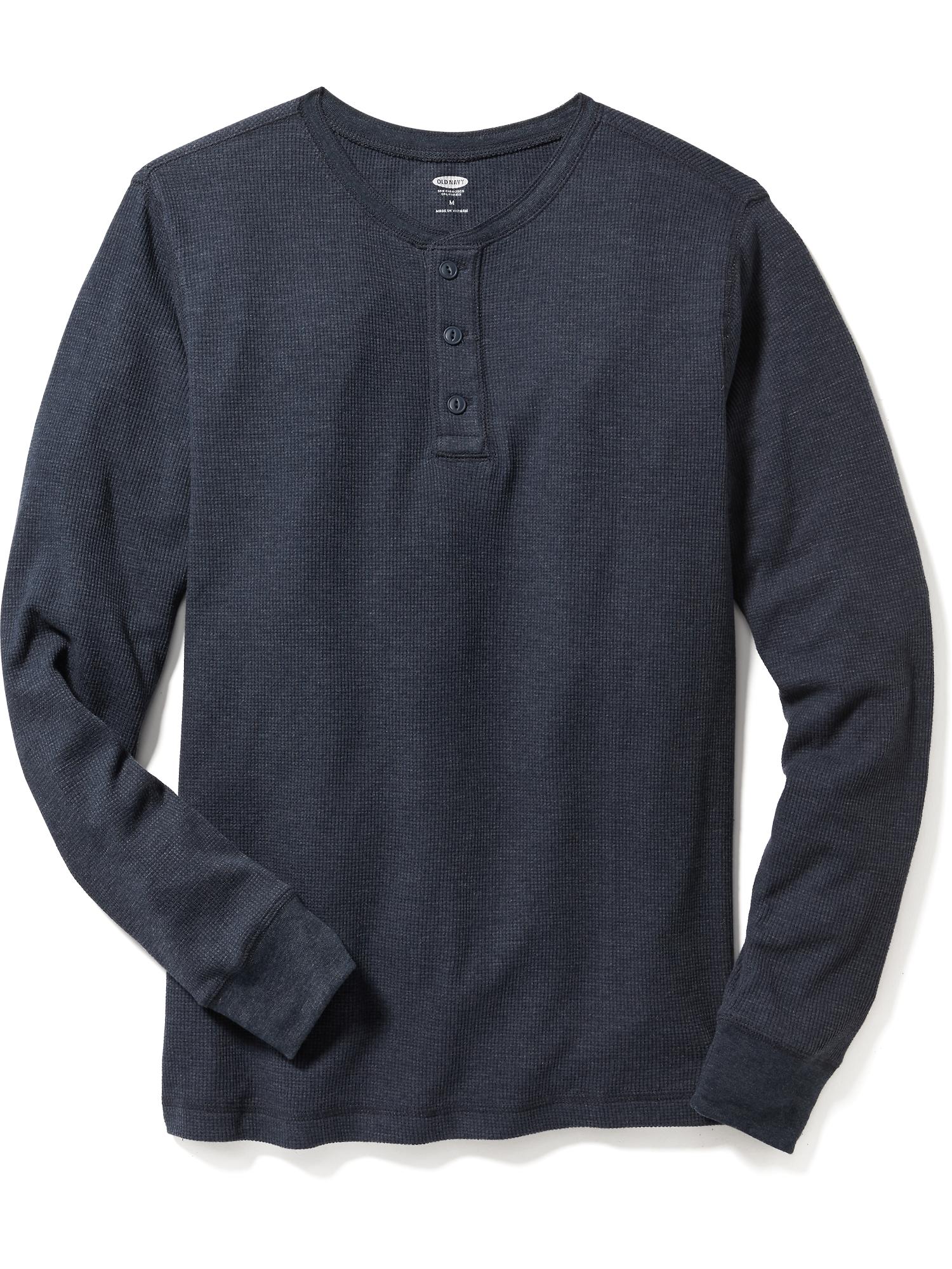 WaffleKnit Henley Old Navy
