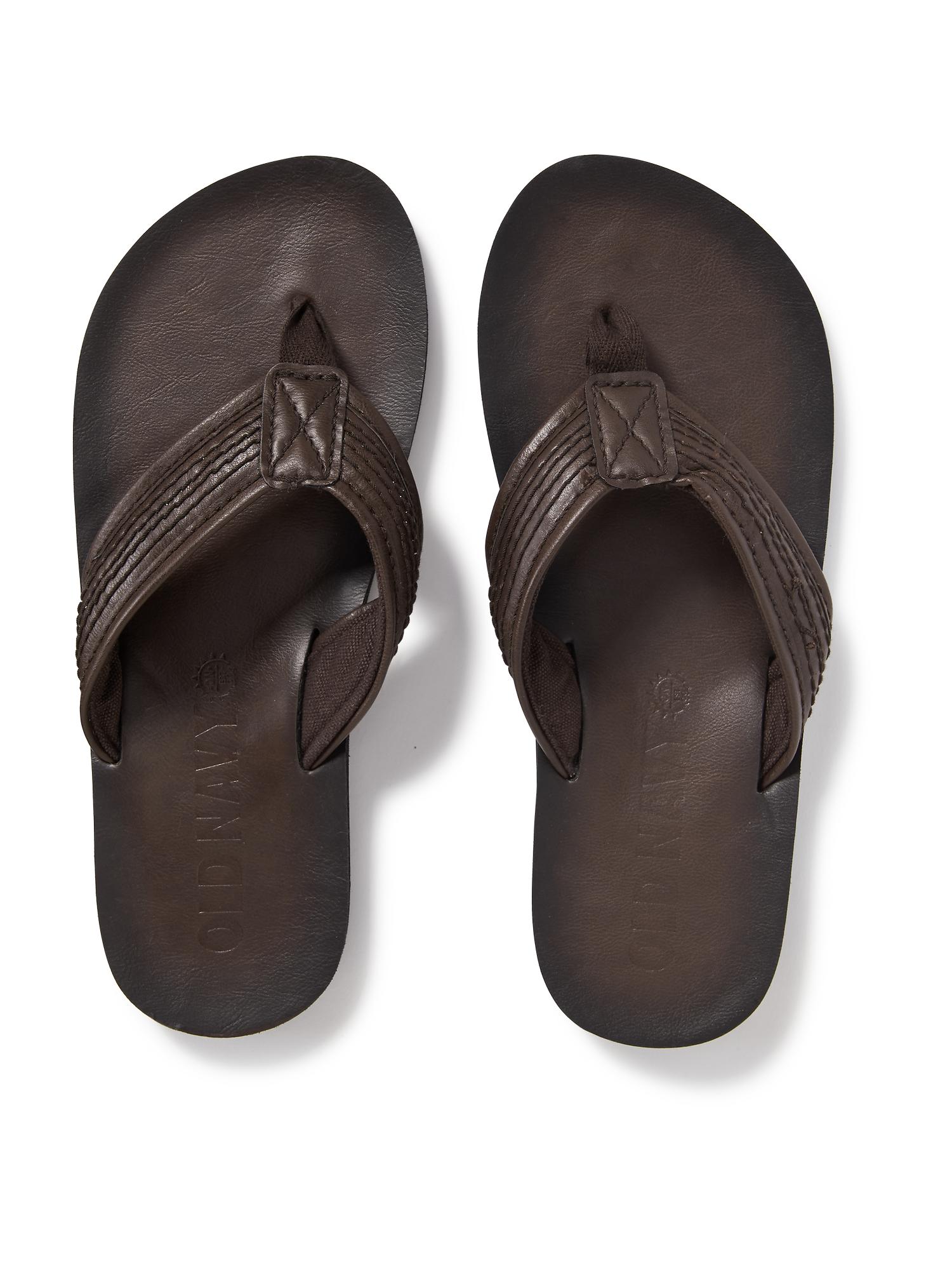 Faux Leather Sandals for Men