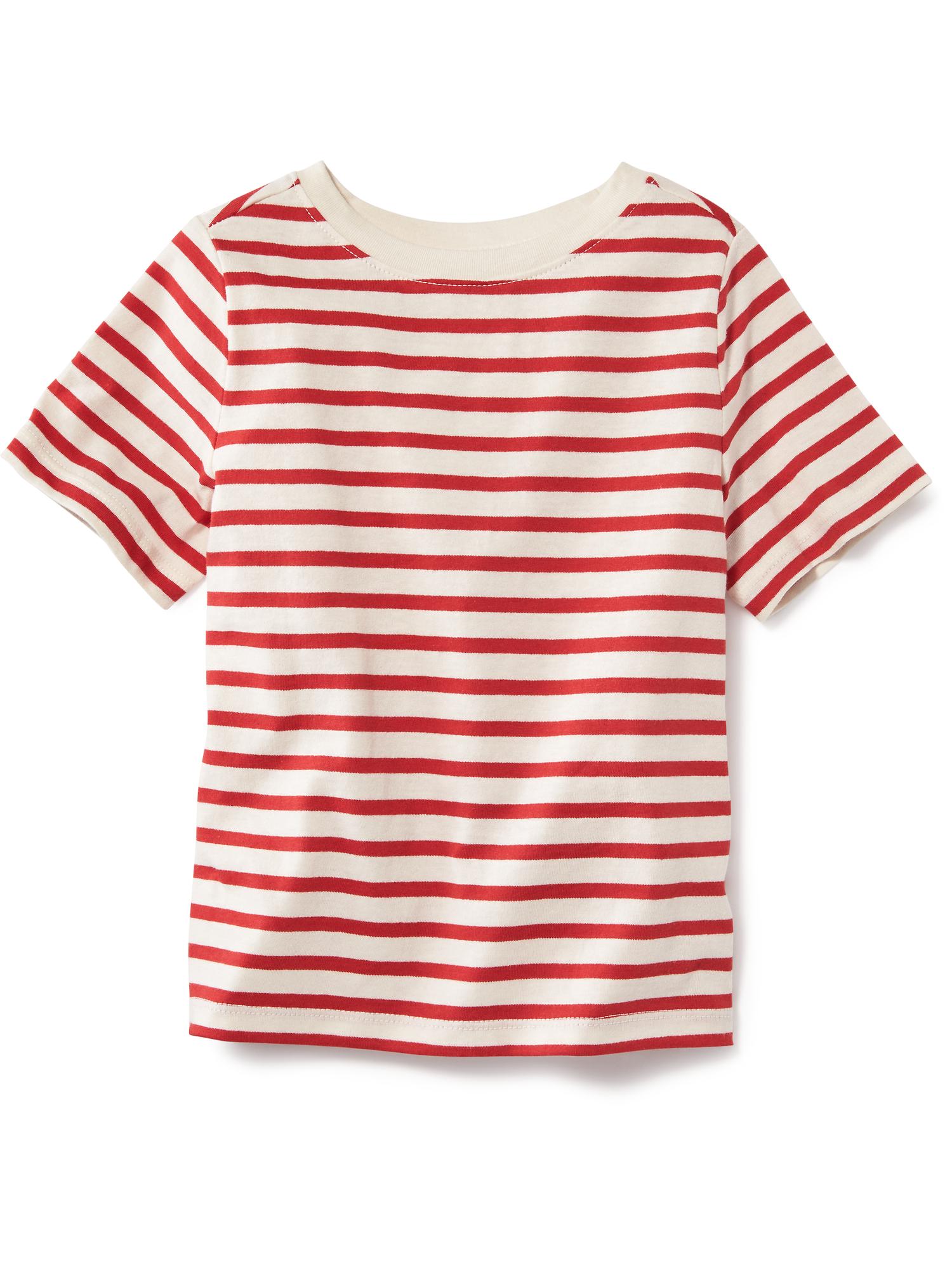 Striped Short-Sleeve Crew for Toddler | Old Navy