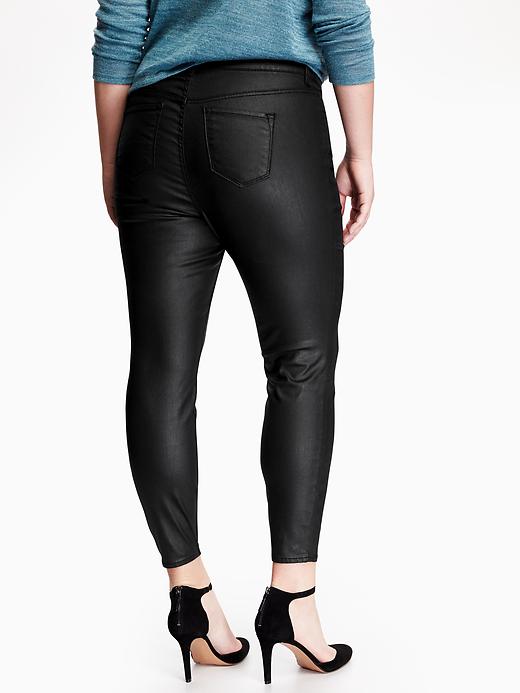 View large product image 2 of 2. The Rockstar Plus-Size Coated Mid-Rise Jeans